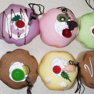 Fruit cake dessert ultra soft squishy toy cell phone mobile strap